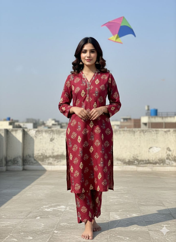 festive mehroon