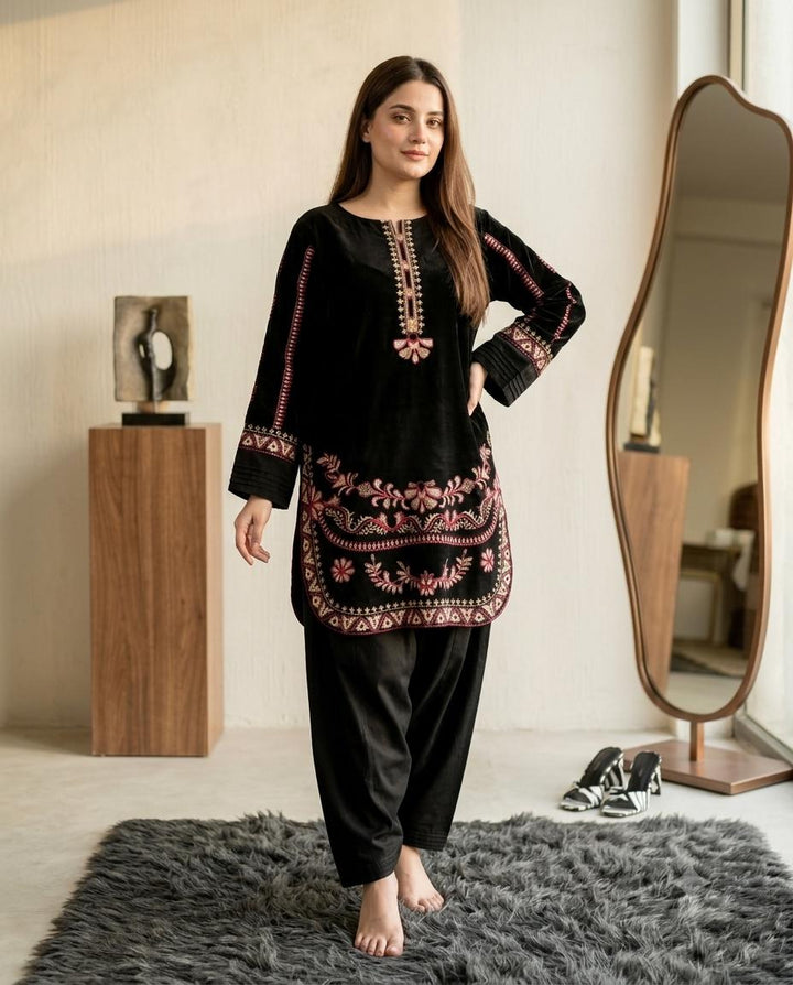 black embroidery